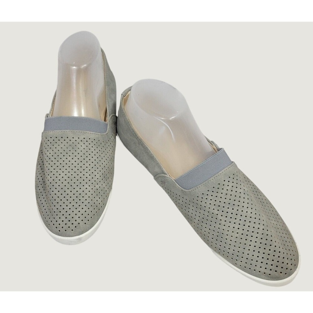 Tahari Bristol Slip On Sneakers Perforated Casual Walking Shoes Grey Womens 11